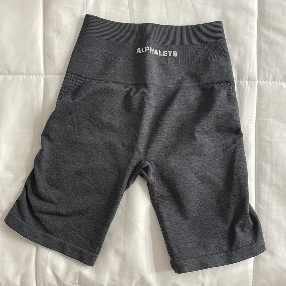 GREY ALPHALETE SHORTS